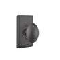 Emtek - Privacy, Wrought Steel No.3 Rosette, Savannah Knob, FBS - Flat Black Steel