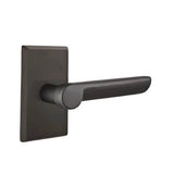 Emtek - Passage, No.3 Rosette, Aurora Lever, RH, FB - Flat Black Bronze Patina