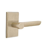 Emtek - Passage, No.3 Rosette, Aurora Lever, LH, TWB - Tumbled White Bronze