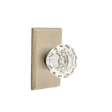 Emtek - Concealed, Privacy, No.3 Rosette, Astoria Clear Knob, TWB - Tumbled White Bronze