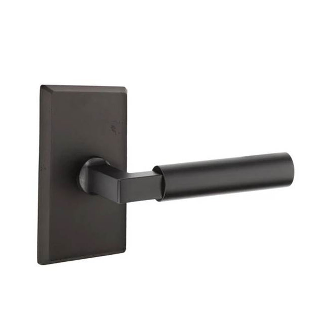 Emtek - Dummy, No.3 Rosette, Bryce Lever, FB - Flat Black Bronze Patina