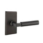 Emtek - Concealed, Passage, No.3 Rosette, Bryce Lever, FB - Flat Black Bronze Patina