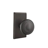 Emtek - Passage, No.3 Rosette, Butte Knob, FB - Flat Black Bronze Patina