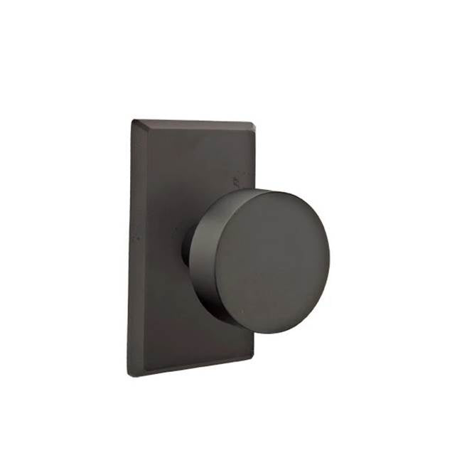 Emtek - Dummy, No.3 Rosette, Bronze Round Knob, FB - Flat Black Bronze Patina