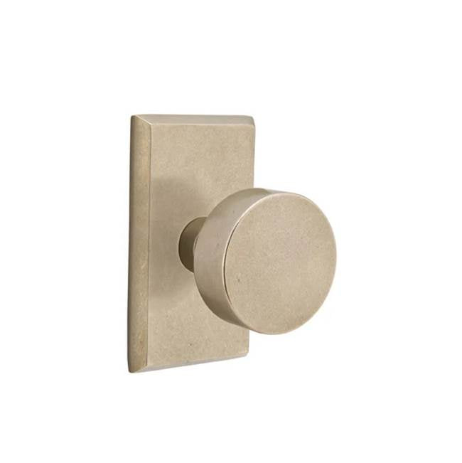 Emtek - Concealed, Passage, No.3 Rosette, Bronze Round Knob, TWB - Tumbled White Bronze