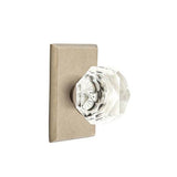 Emtek - Privacy, No.3 Rosette, Diamond Crystal Knob, TWB - Tumbled White Bronze