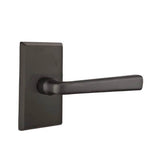 Emtek - Privacy, No.3 Rosette, Cimarron Lever, RH, FB - Flat Black Bronze Patina