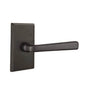 Emtek - Passage, No.3 Rosette, Cimarron Lever, RH, FB - Flat Black Bronze Patina