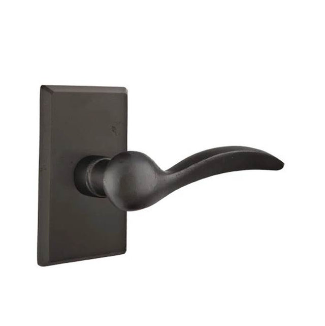 Emtek - Passage, No.3 Rosette, Durango Lever, LH, FB - Flat Black Bronze Patina