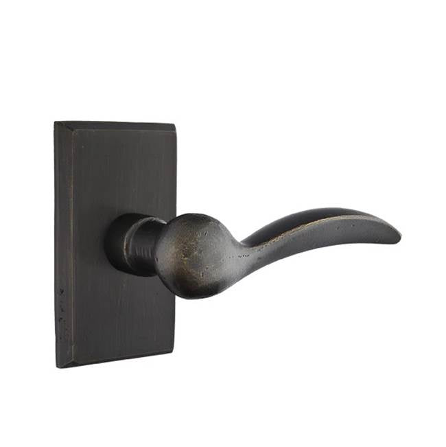 Emtek - Privacy, No.3 Rosette, Durango Lever, RH, MB - Medium Bronze Patina