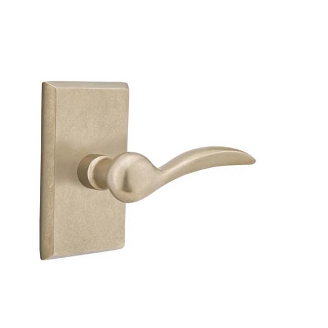 Emtek - Privacy, No.3 Rosette, Durango Lever, RH, TWB - Tumbled White Bronze