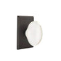 Emtek - Dummy, No.3 Rosette, Hampton Knob, FB - Flat Black Bronze Patina