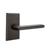 Emtek - Concealed, Privacy, No.3 Rosette, Lariat Lever, FB - Flat Black Bronze Patina