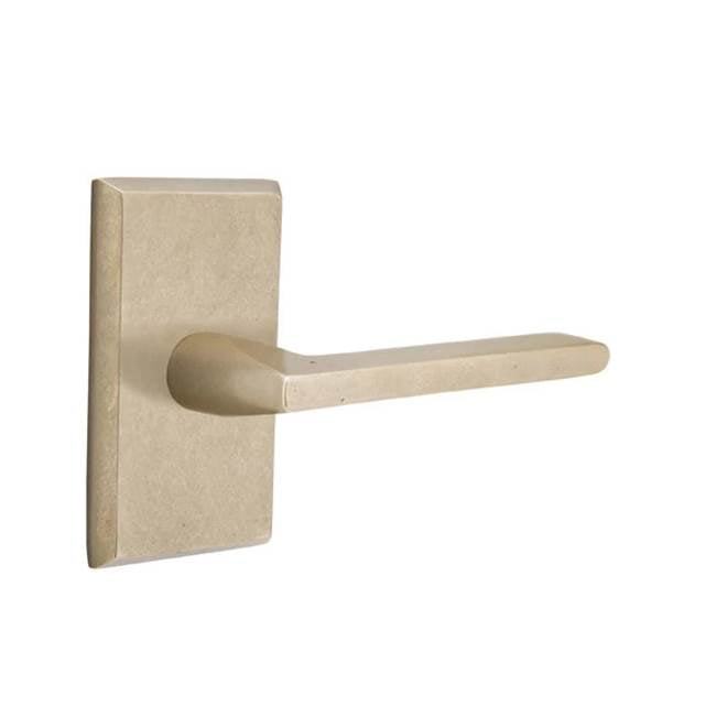 Emtek - Privacy, No.3 Rosette, Lariat Lever, RH, TWB - Tumbled White Bronze