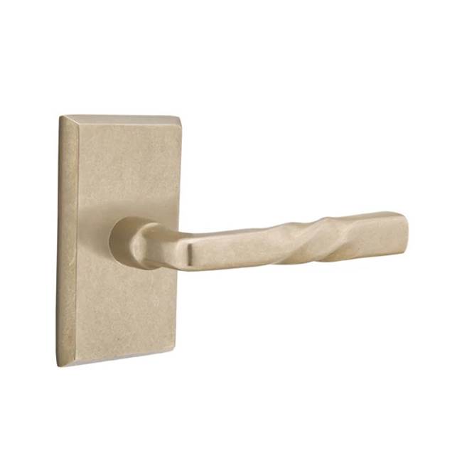 Emtek - Dummy, No.3 Rosette, Montrose Lever, TWB - Tumbled White Bronze