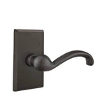 Emtek - Passage, No.3 Rosette, Teton Lever, RH, FB - Flat Black Bronze Patina