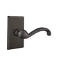 Emtek - Passage, No.3 Rosette, Teton Lever, RH, FB - Flat Black Bronze Patina