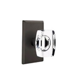 Emtek - Dummy, No.3 Rosette, Windsor Crystal Knob, FB - Flat Black Bronze Patina