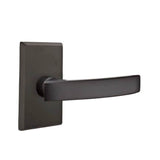 Emtek - Passage, No.3 Rosette, Yuma Lever, LH, FB - Flat Black Bronze Patina