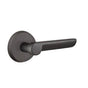 Emtek - Dummy, No.2 Rosette, Aurora Lever, FB - Flat Black Bronze Patina