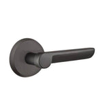 Emtek - Passage, No.2 Rosette, Aurora Lever, LH, FB - Flat Black Bronze Patina