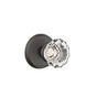 Emtek - Dummy, No.2 Rosette, Astoria Clear Knob, FB - Flat Black Bronze Patina