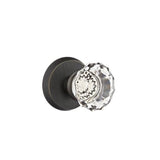 Emtek - Privacy, No.2 Rosette, Astoria Clear Knob, MB - Medium Bronze Patina