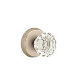 Emtek - Passage, No.2 Rosette, Astoria Clear Knob, TWB - Tumbled White Bronze