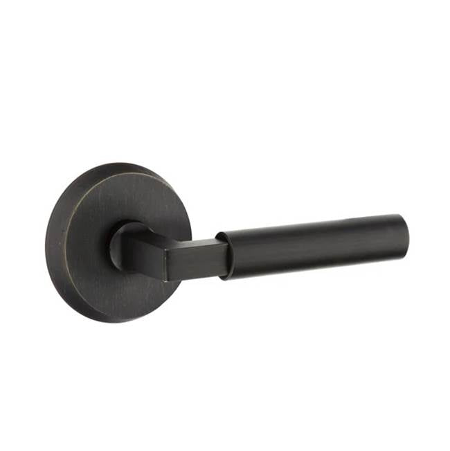 Emtek - Privacy, No.2 Rosette, Bryce Lever, RH, MB - Medium Bronze Patina