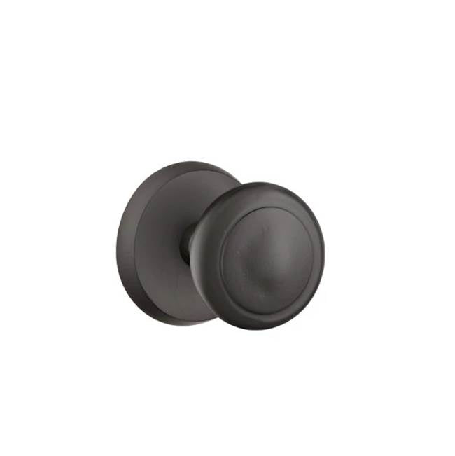 Emtek - Passage, No.2 Rosette, Butte Knob, FB - Flat Black Bronze Patina