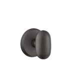 Emtek - Passage, No.2 Rosette, Bronze Egg Knob, FB - Flat Black Bronze Patina