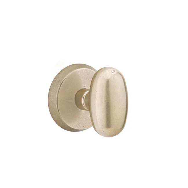 Emtek - Dummy, No.2 Rosette, Bronze Egg Knob, TWB - Tumbled White Bronze