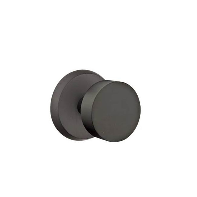 Emtek - Privacy, No.2 Rosette, Bronze Round Knob, FB - Flat Black Bronze Patina