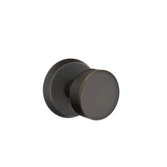 Emtek - Concealed, Passage, No.2 Rosette, Bronze Round Knob, MB - Medium Bronze Patina