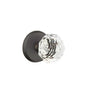 Emtek - Concealed, Privacy, No.2 Rosette, Diamond Crystal Knob, FB - Flat Black Bronze Patina