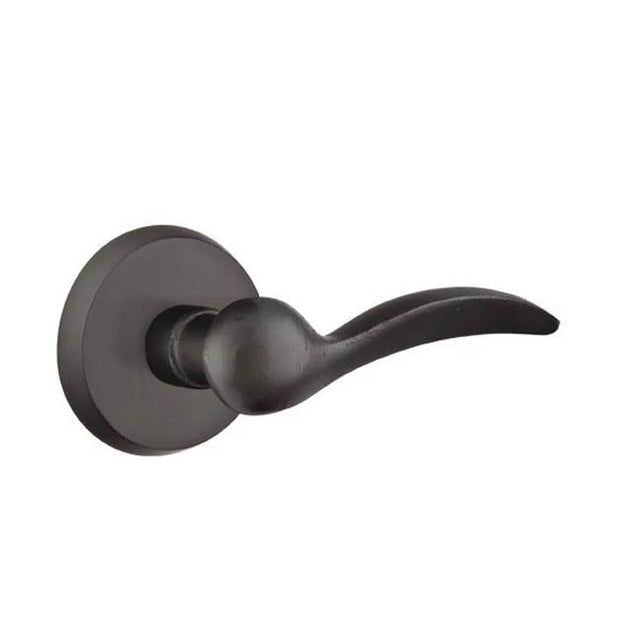 Emtek - Passage, No.2 Rosette, Durango Lever, LH, FB - Flat Black Bronze Patina