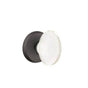 Emtek - Concealed, Privacy, No.2 Rosette, Hampton Knob, FB - Flat Black Bronze Patina