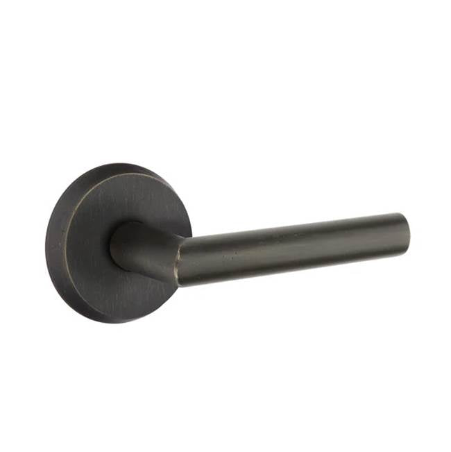 Emtek - Privacy, No.2 Rosette, Mariposa Lever, RH, MB - Medium Bronze Patina