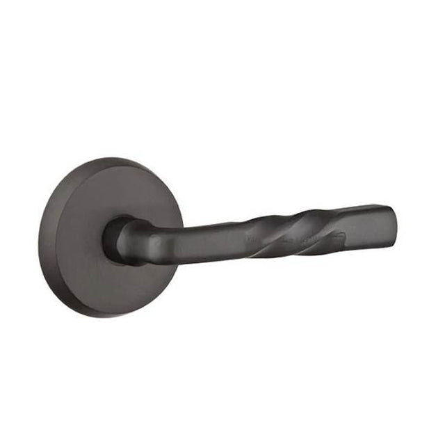 Emtek - Concealed, Passage, No.2 Rosette, Montrose Lever, FB - Flat Black Bronze Patina