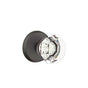 Emtek - Concealed, Passage, No.2 Rosette, Old Town Clear Knob, FB - Flat Black Bronze Patina