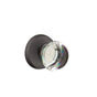 Emtek - Privacy, No.2 Rosette, Providence Crystal Knob, FB - Flat Black Bronze Patina