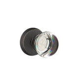 Emtek - Privacy, No.2 Rosette, Providence Crystal Knob, MB - Medium Bronze Patina