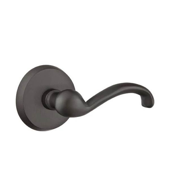 Emtek - Privacy, No.2 Rosette, Teton Lever, RH, FB - Flat Black Bronze Patina