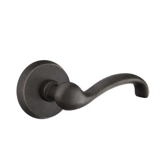 Emtek - Privacy, No.2 Rosette, Teton Lever, RH, MB - Medium Bronze Patina