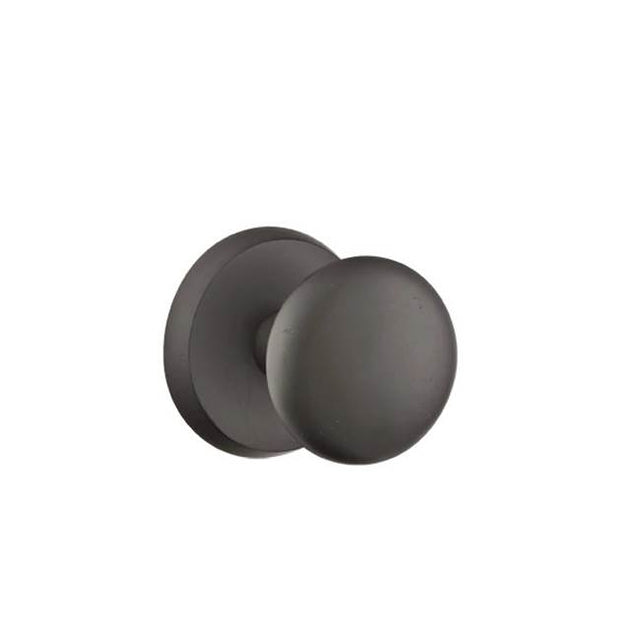 Emtek - Concealed, Passage, No.2 Rosette, Winchester Knob, FB - Flat Black Bronze Patina