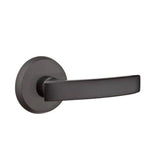 Emtek - Privacy, No.2 Rosette, Yuma Lever, LH, FB - Flat Black Bronze Patina