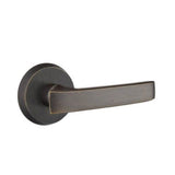 Emtek - Privacy, No.2 Rosette, Yuma Lever, LH, MB - Medium Bronze Patina