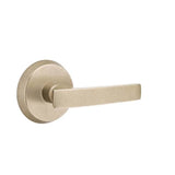 Emtek - Privacy, No.2 Rosette, Yuma Lever, LH, TWB - Tumbled White Bronze