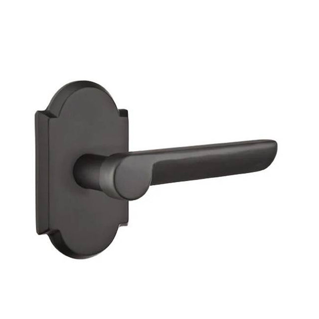 Emtek - Dummy, No.1 Rosette, Aurora Lever, FB - Flat Black Bronze Patina