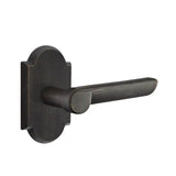 Emtek - Privacy, No.1 Rosette, Aurora Lever, LH, MB - Medium Bronze Patina